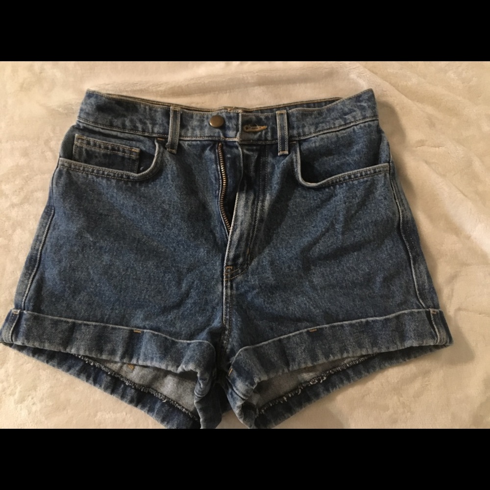 American Apparel high waisted denim/jean shorts
